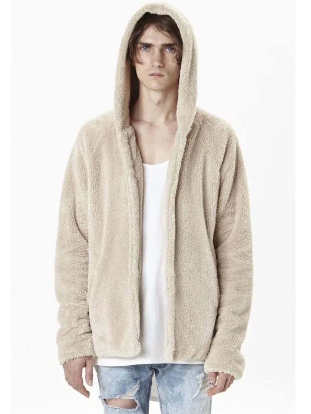 Fear of God Sherpa Open Front Hoodie Fourth Collection 2015-16 RARE READ